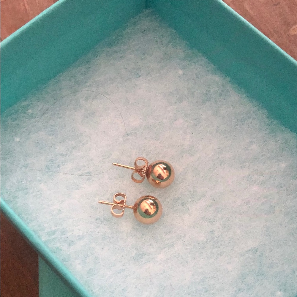 Tiffany & Co 18K Rose Gold HardWear Ball Earrings